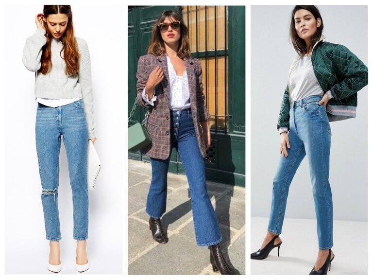 Женские джинсы с завышенной талией - с чем носить?