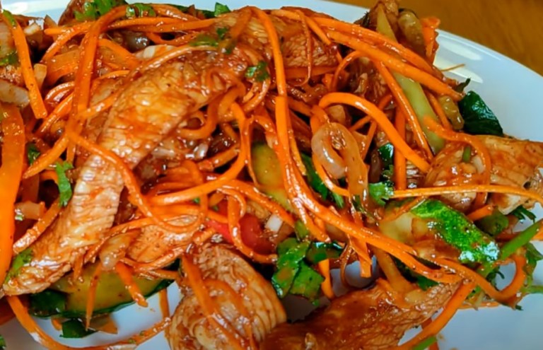 Салат с корейской морковью - простые и вкусные рецепты