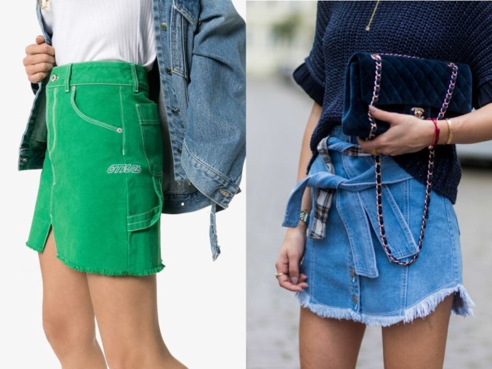 Джинсовые юбки 2023 года - модные тенденции с фото