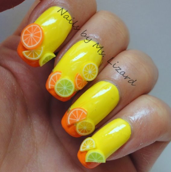 Маникюр с апельсином на ногтях 2022. Дизайн и фото - "Апельсинки на ногтях" (короткие и длинные ногти)